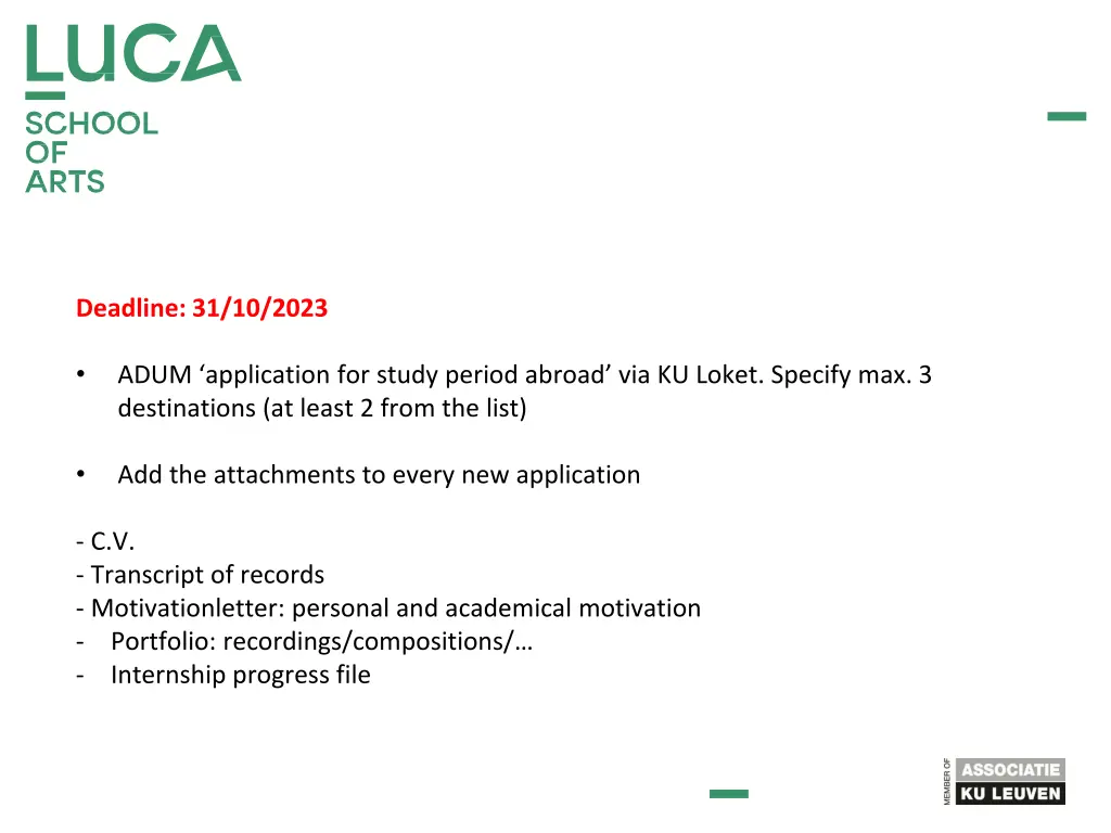 deadline 31 10 2023