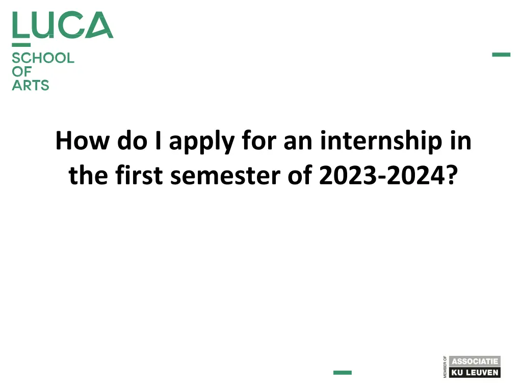 how do i apply for an internship in the first