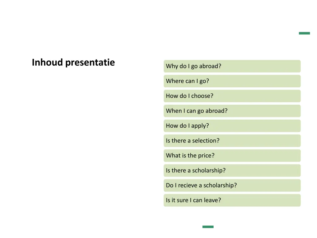 inhoud presentatie