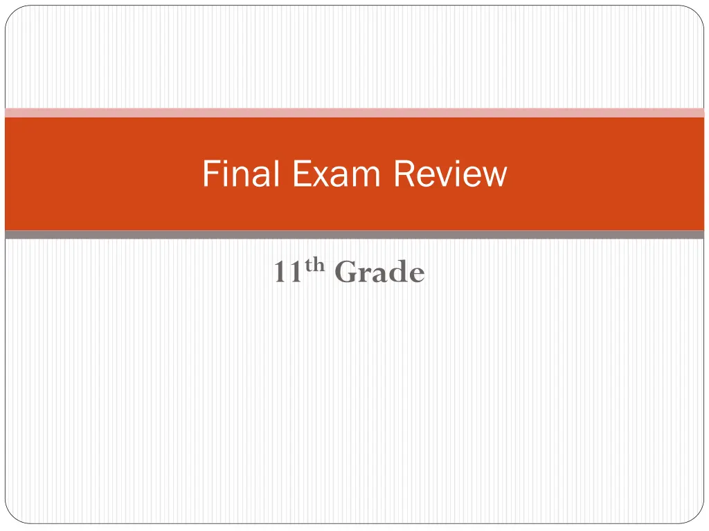 final exam review