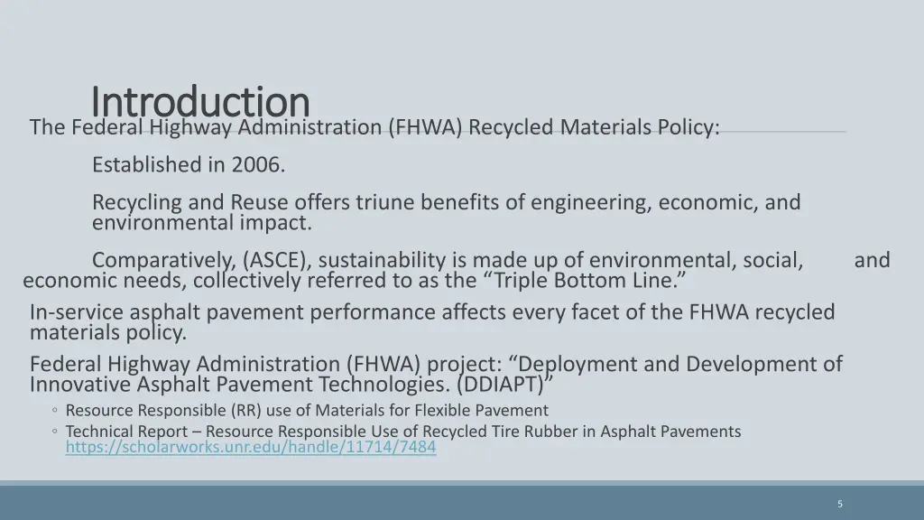 introduction introduction the federal highway