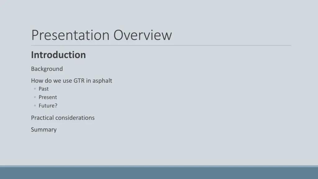 presentation overview 1