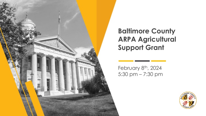 baltimore county arpa agricultural support grant