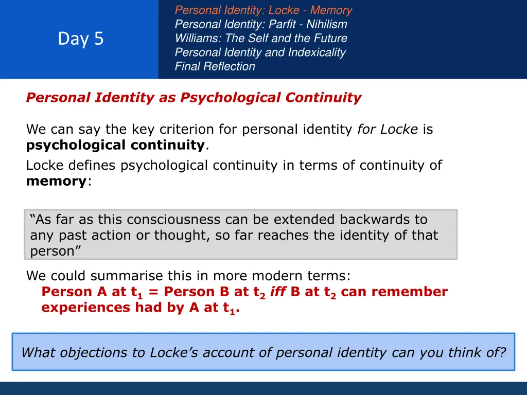 personal identity locke memory personal identity 8