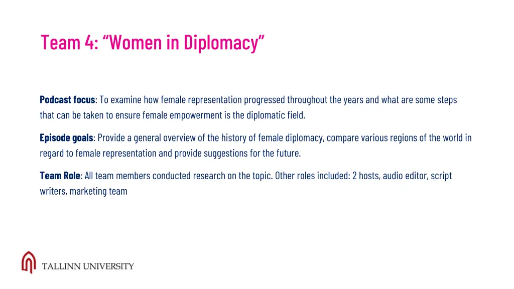 team 4 women in diplomacy