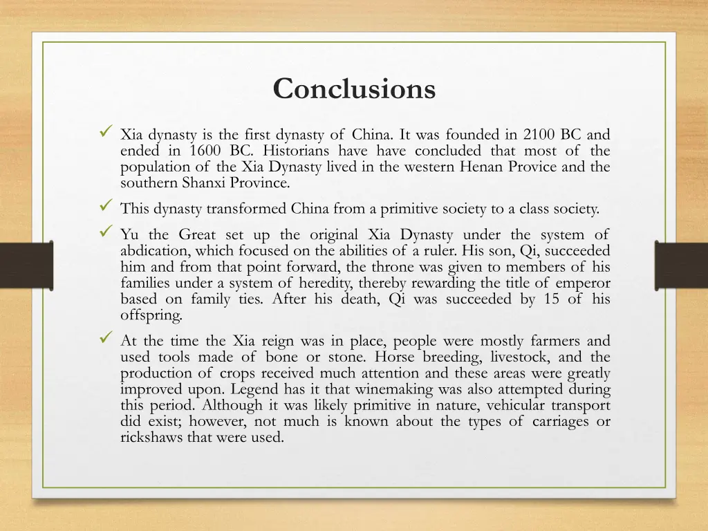 conclusions