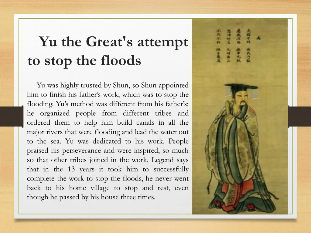 yu the great s attempt to stop the floods