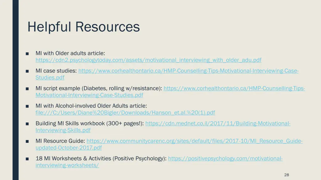 helpful resources