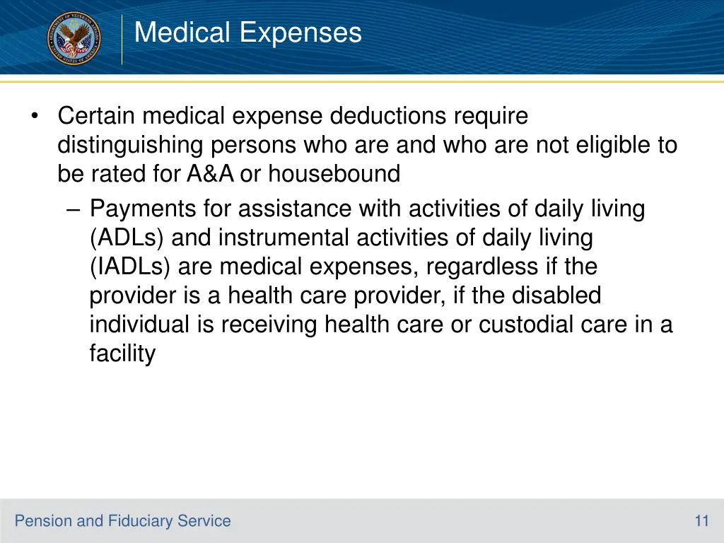 medical expenses