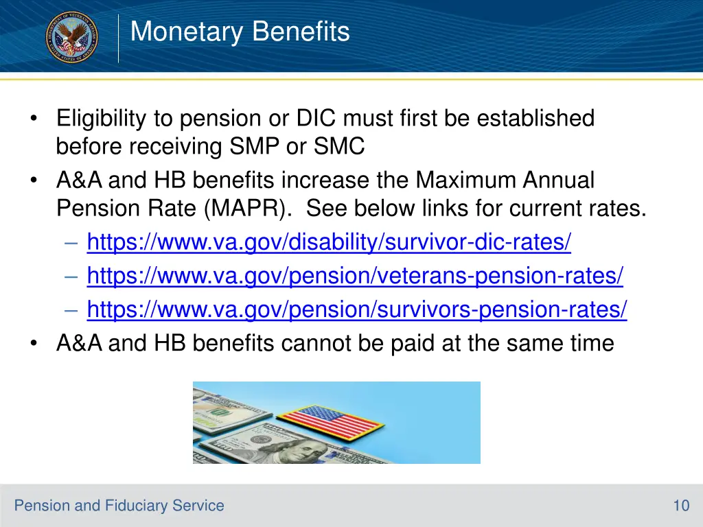 monetary benefits