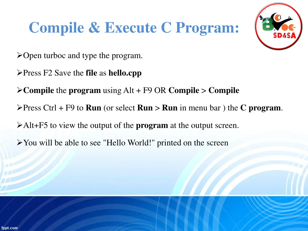 compile execute c program