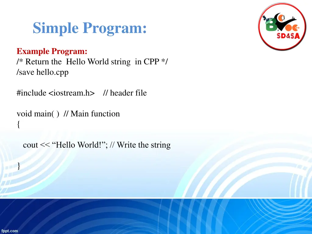 simple program