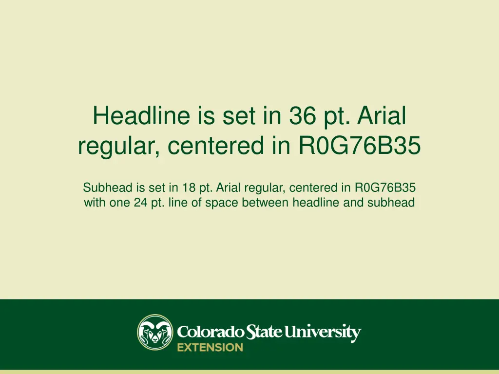 headline is set in 36 pt arial regular centered 1