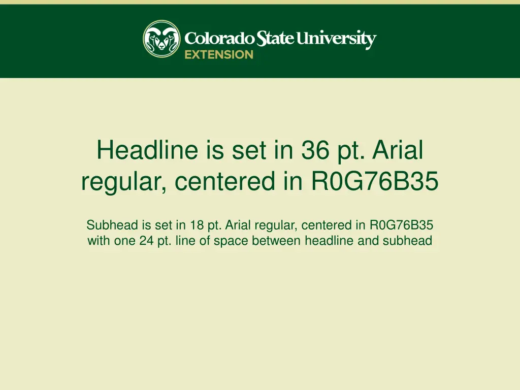 headline is set in 36 pt arial regular centered