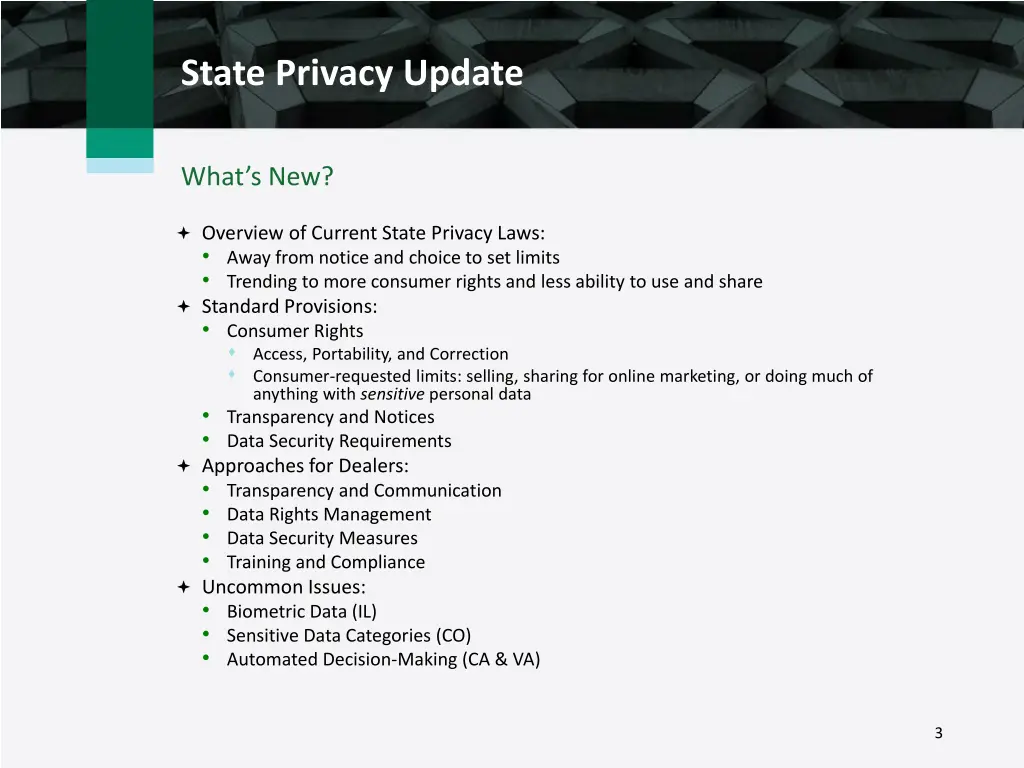 state privacy update