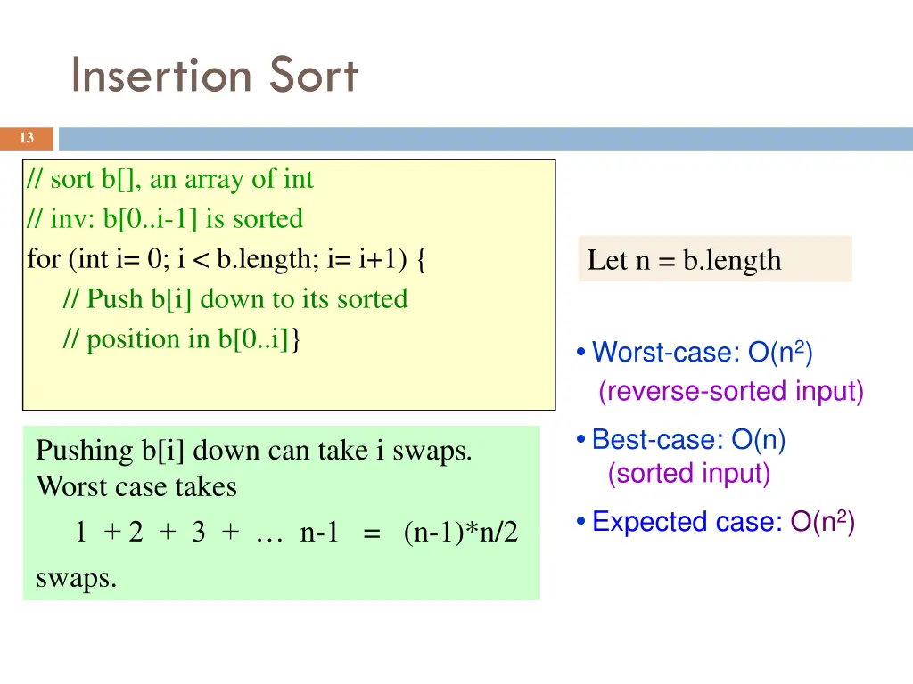 insertion sort 2