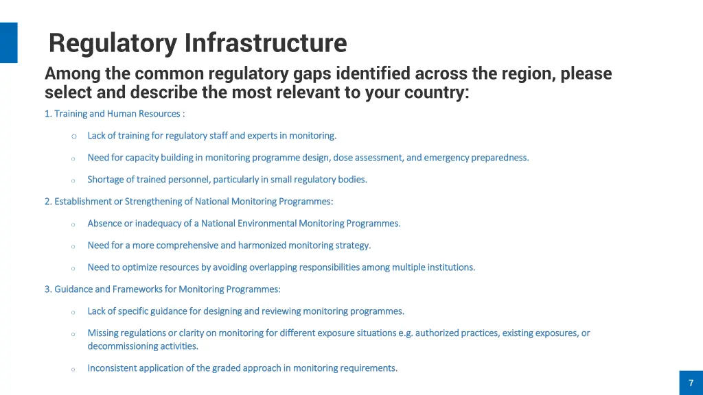 regulatory infrastructure among the common