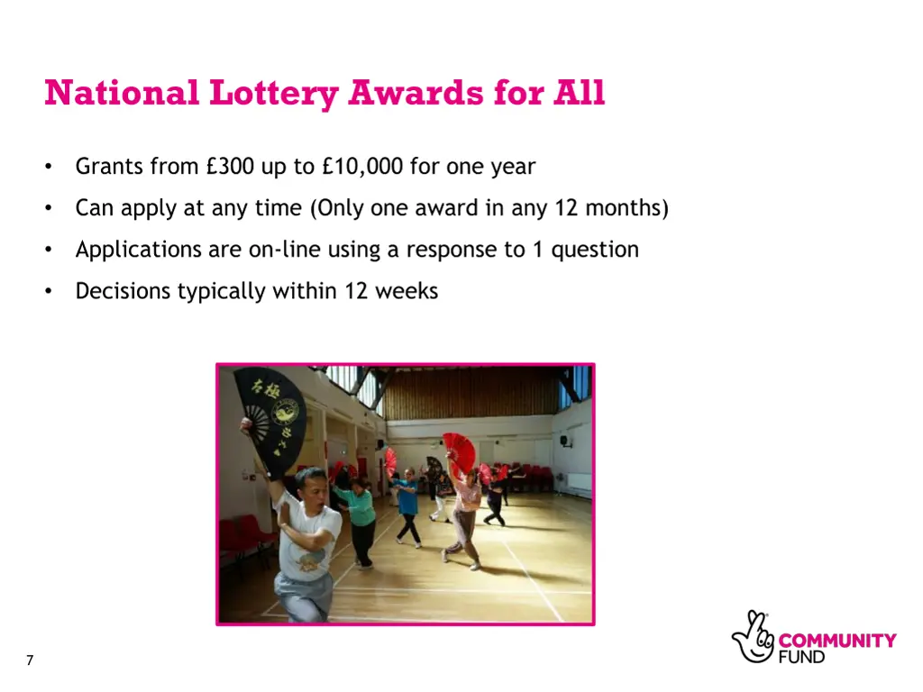 national lottery awards for all