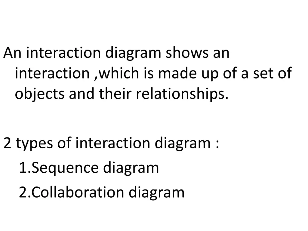 an interaction diagram shows an interaction which
