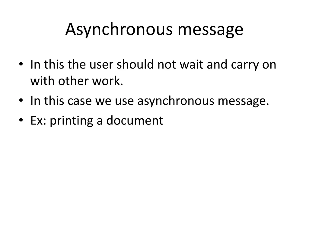 asynchronous message
