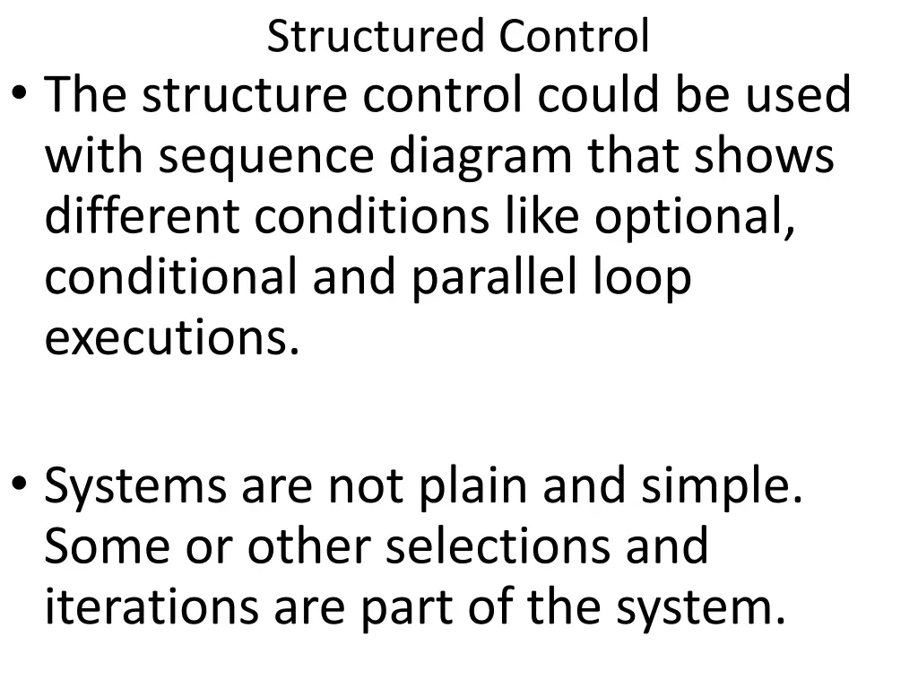 structured control