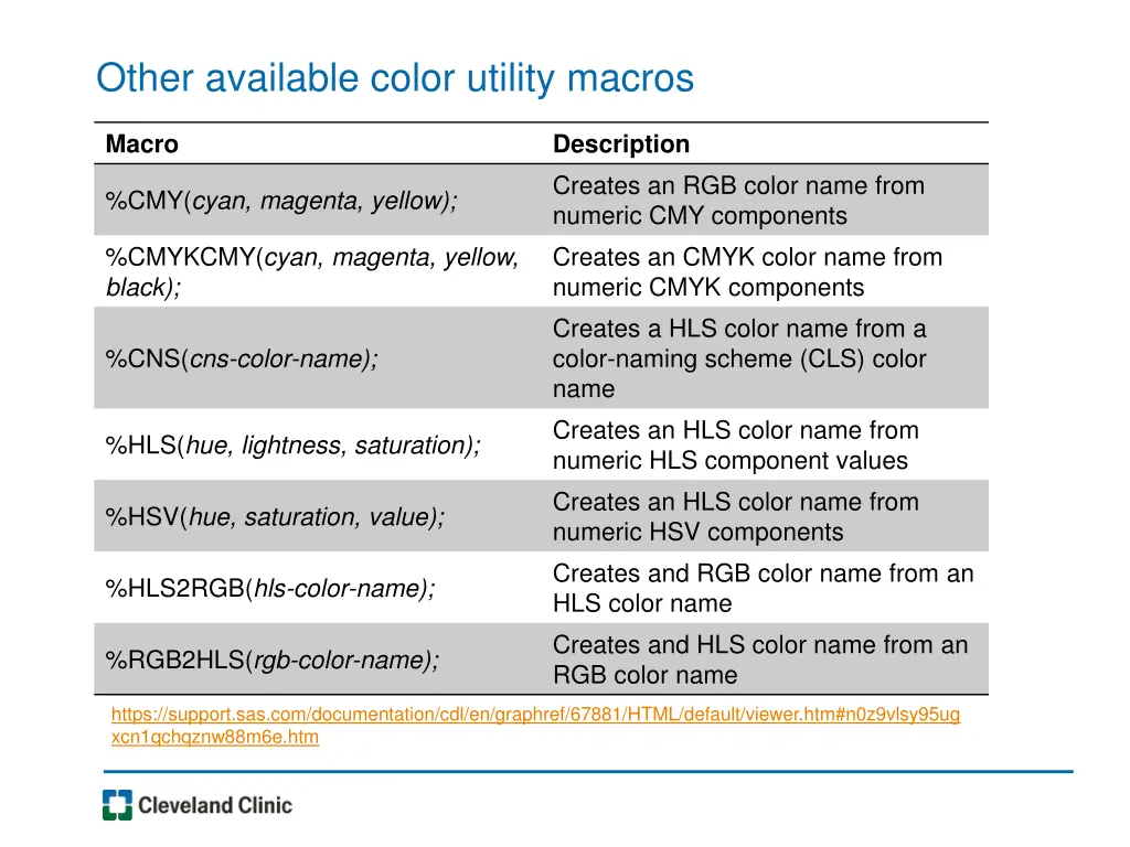 other available color utility macros