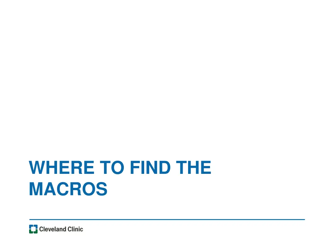 where to find the macros