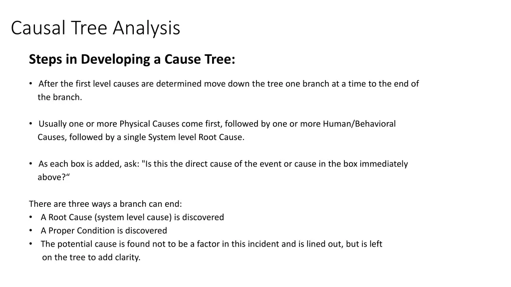 causal tree analysis 1