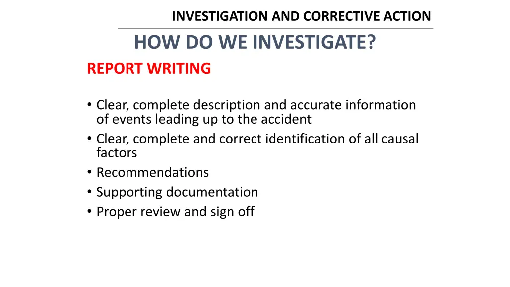 investigation and corrective action 8