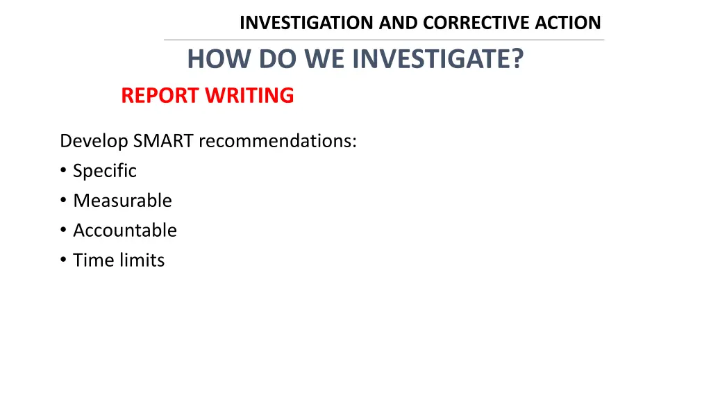 investigation and corrective action 9
