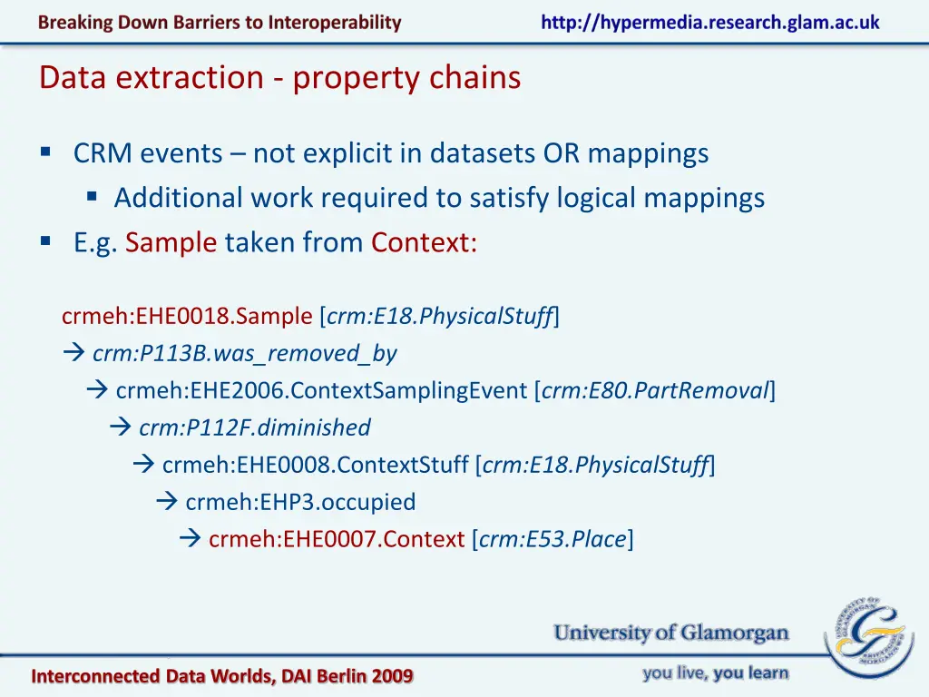 data extraction property chains