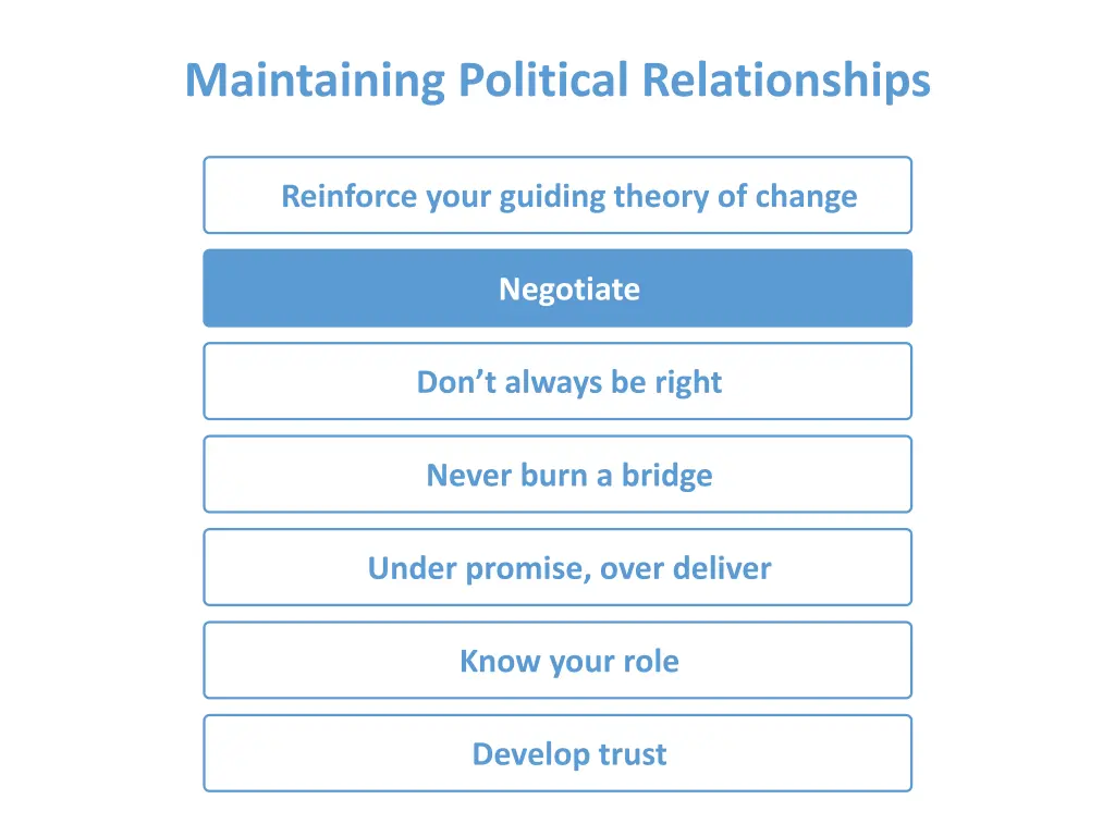 maintaining political relationships 1