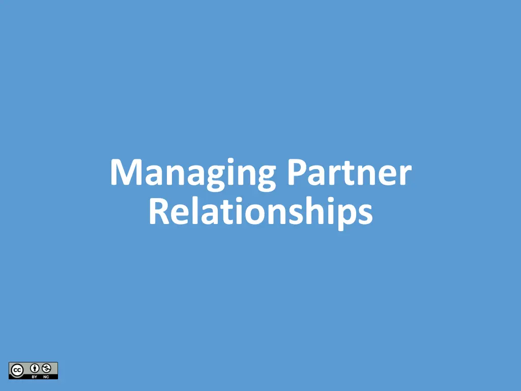 managing partner relationships