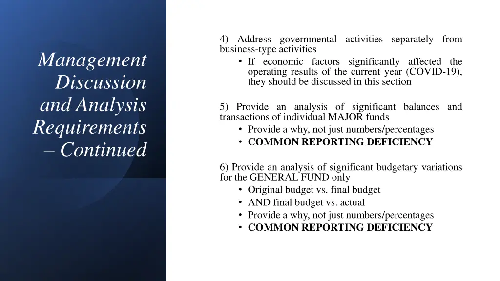 4 address governmental activities separately from
