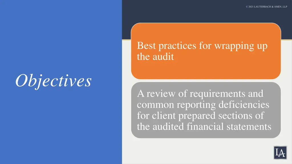 best practices for wrapping up the audit 1
