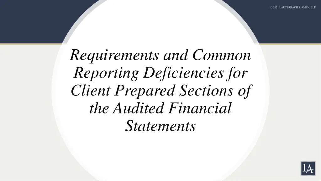 requirements and common reporting deficiencies