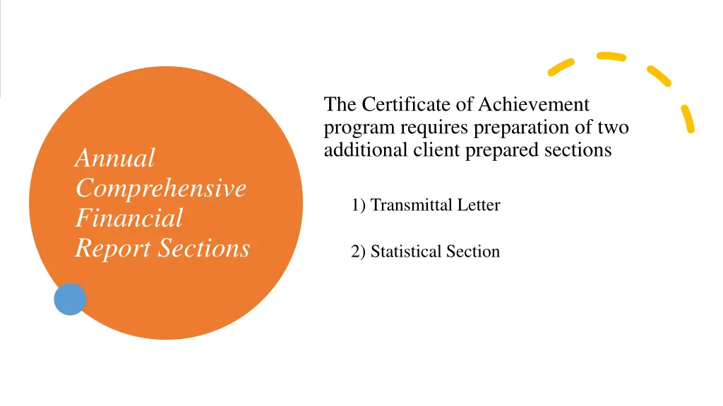 the certificate of achievement program requires