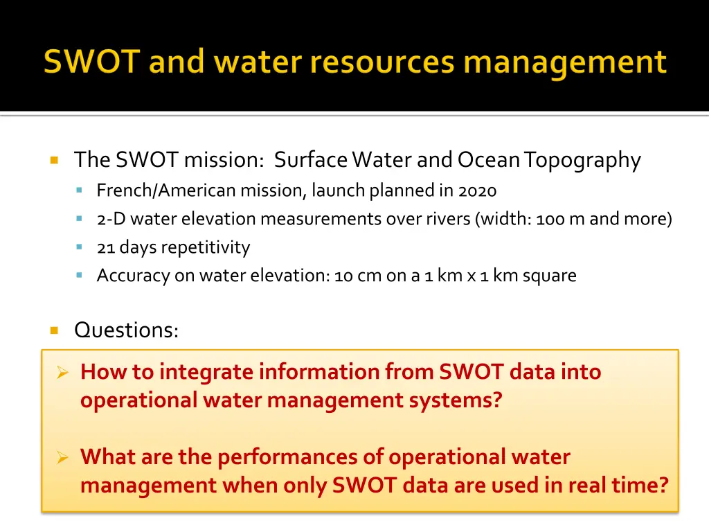 the swot mission surface water and ocean