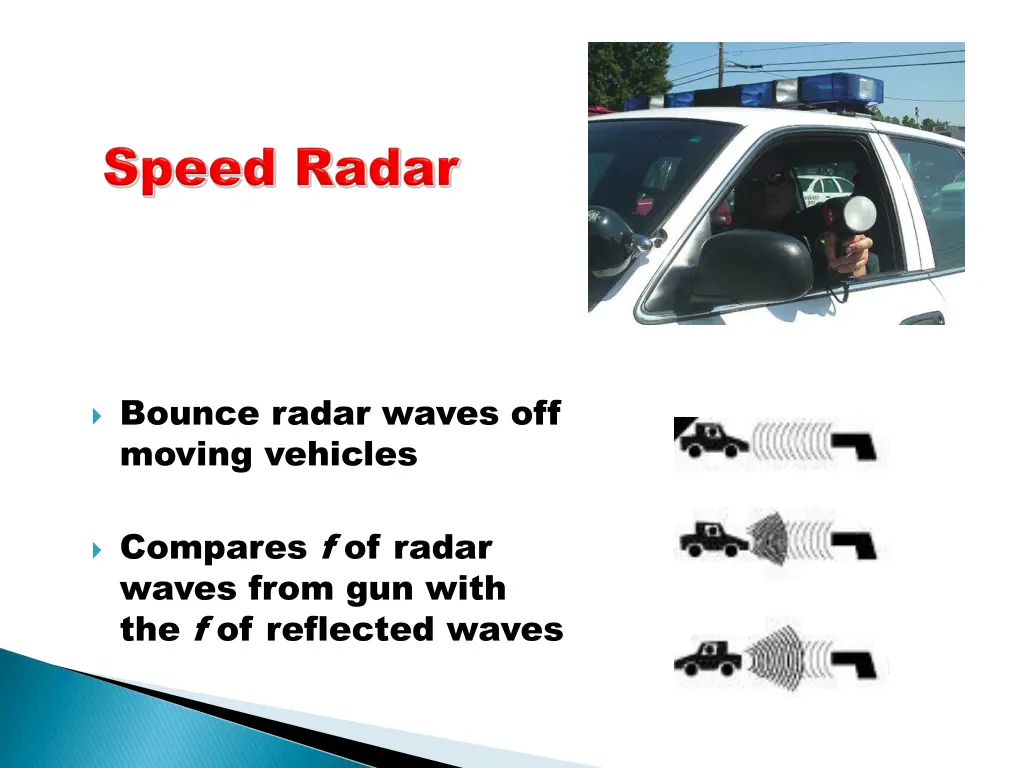 bounce radar waves off moving vehicles