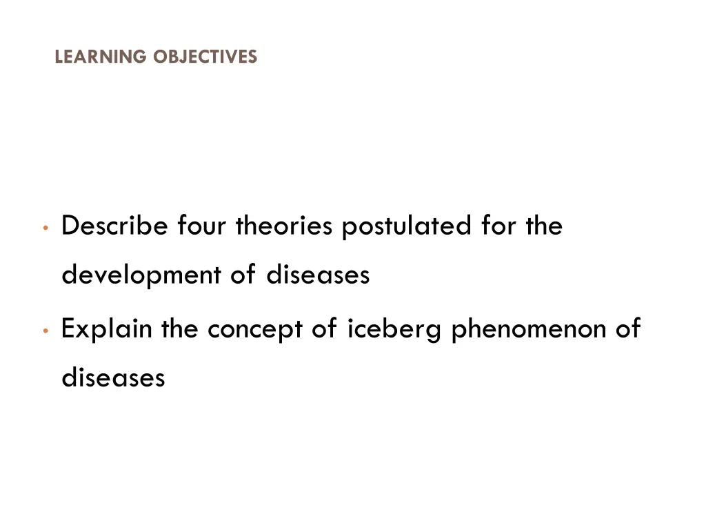 learning objectives
