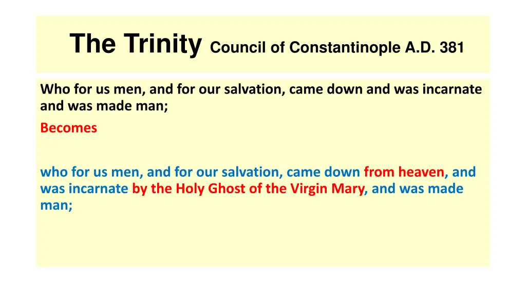 the trinity council of constantinople a d 381 3
