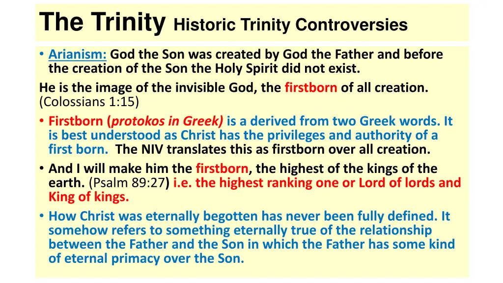 the trinity historic trinity controversies