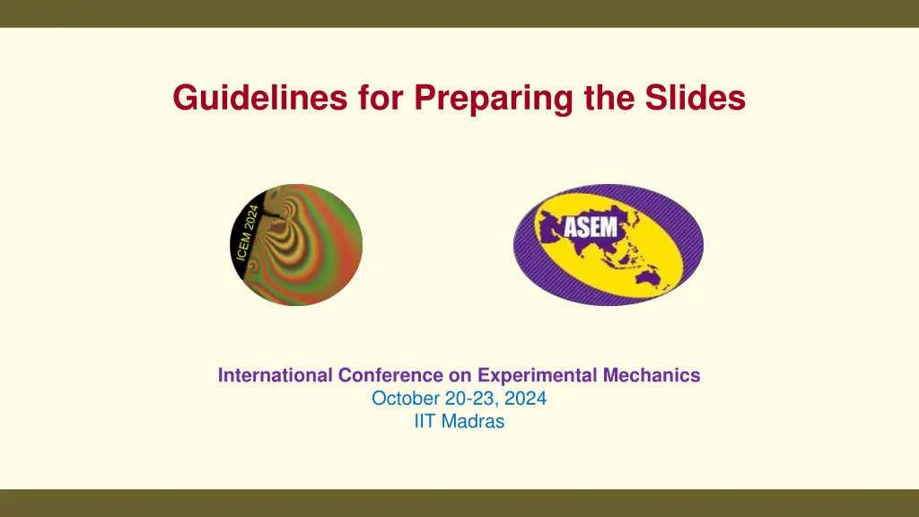 guidelines for preparing the slides