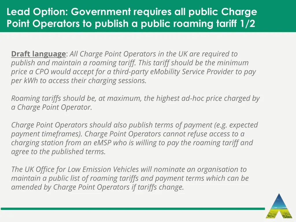 lead option government requires all public charge