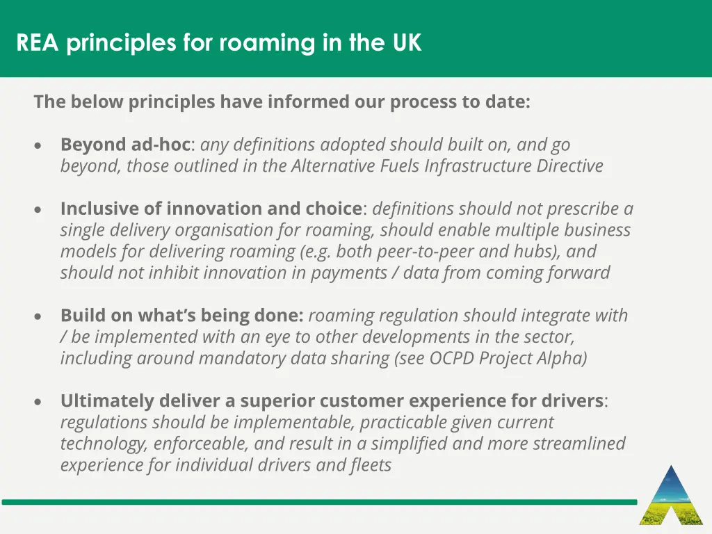 rea principles for roaming in the uk