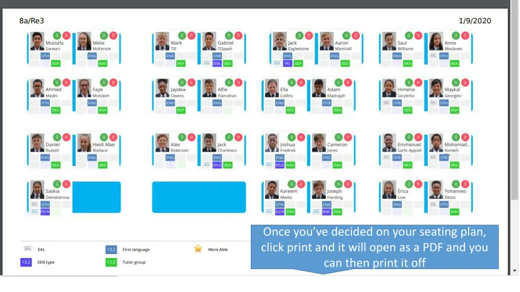 once you ve decided on your seating plan click