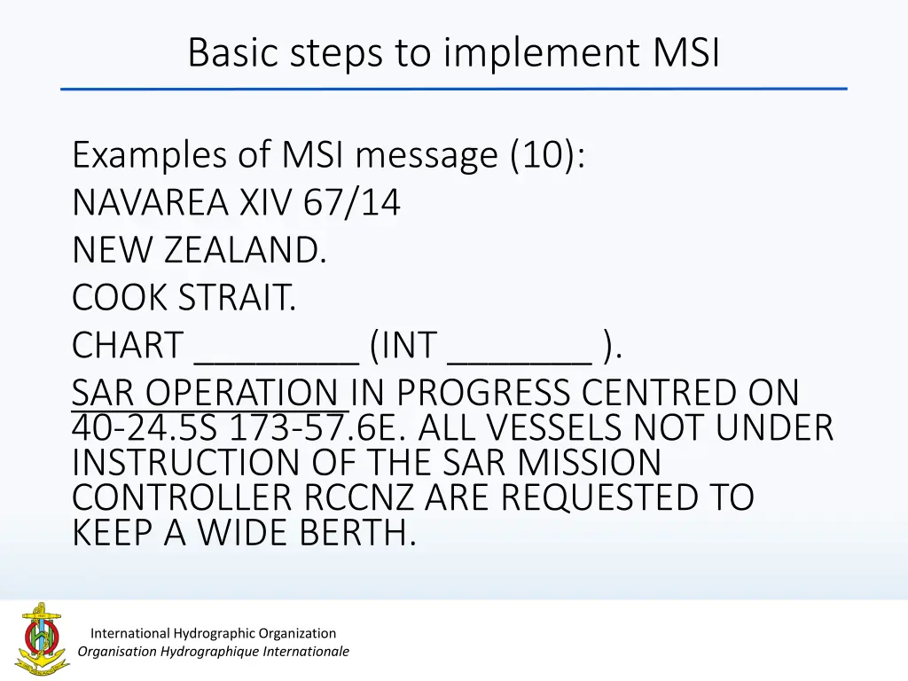 basic steps to implement msi 10