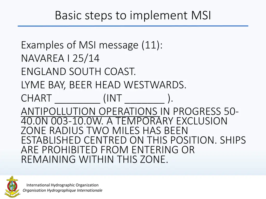 basic steps to implement msi 11