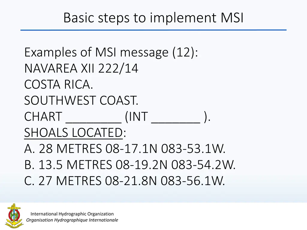basic steps to implement msi 12