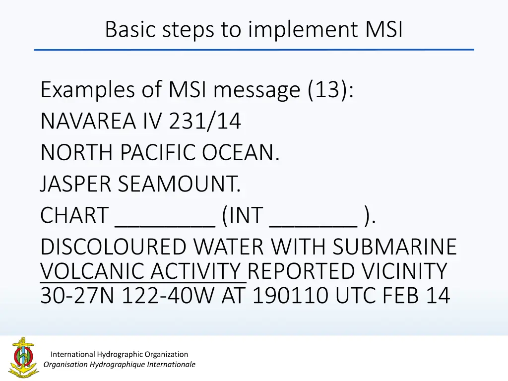 basic steps to implement msi 13